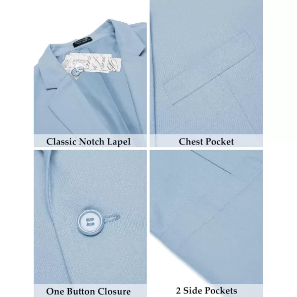 COOFANDY Men's Casual Linen Blazer Lightweight Regular Fit Sport Coat One Button Suit Jacket