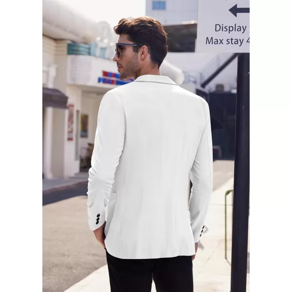 COOFANDY Men's Casual Linen Blazer Lightweight Regular Fit Sport Coat One Button Suit Jacket