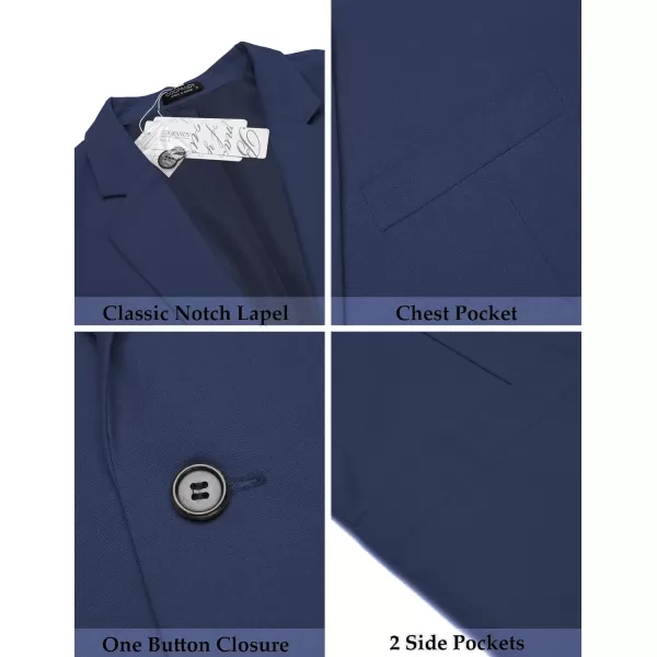 COOFANDY Men's Casual Linen Blazer Lightweight Regular Fit Sport Coat One Button Suit Jacket