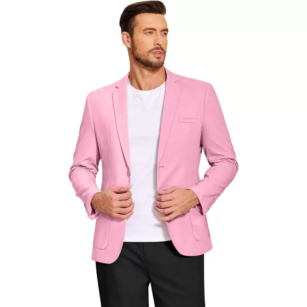 COOFANDY Men's Casual Linen Blazer Lightweight Regular Fit Sport Coat One Button Suit Jacket