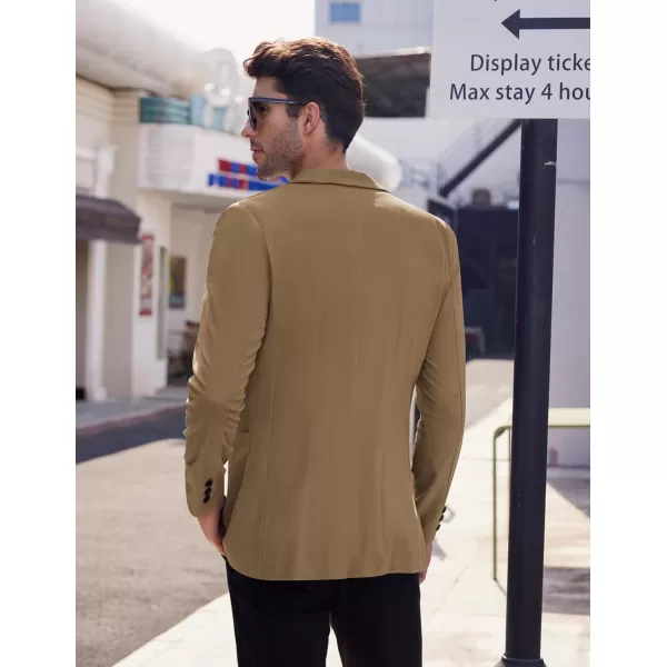 COOFANDY Men's Casual Linen Blazer Lightweight Regular Fit Sport Coat One Button Suit Jacket
