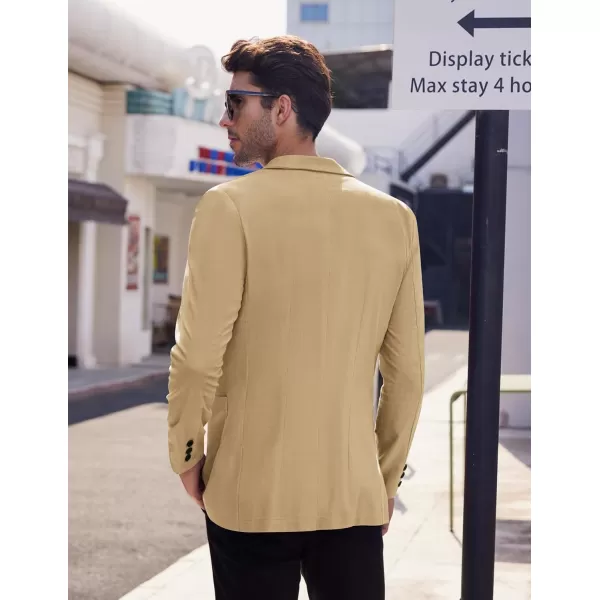 COOFANDY Men's Casual Linen Blazer Lightweight Regular Fit Sport Coat One Button Suit Jacket