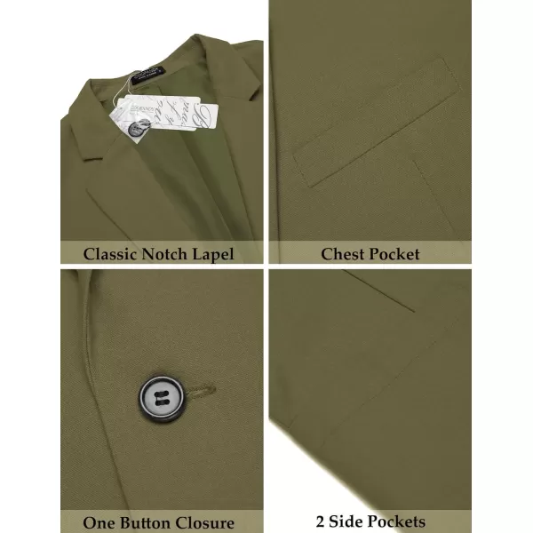 COOFANDY Men's Casual Linen Blazer Lightweight Regular Fit Sport Coat One Button Suit Jacket