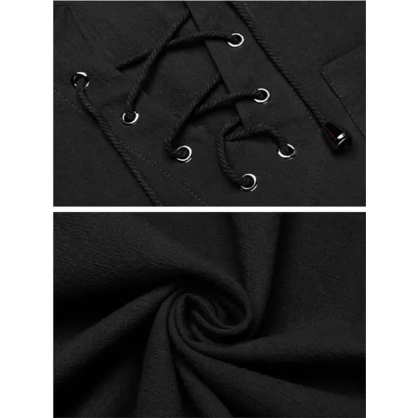 COOFANDY Men's Cotton Linen Tank Top Shirts Casual Sleeveless Lace Up Beach Hippie Tops Bohemian Renaissance Pirate Tunic