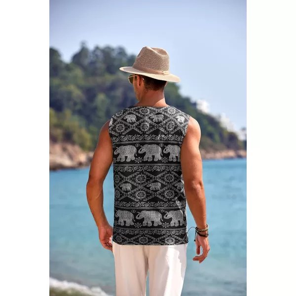 COOFANDY Men's Cotton Linen Tank Top Shirts Casual Sleeveless Lace Up Beach Hippie Tops Bohemian Renaissance Pirate Tunic