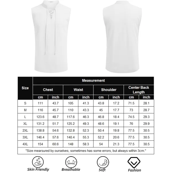 COOFANDY Mens Cotton Linen Tank Tops Beach Casual Sleeveless Henley Tank Shirts Black