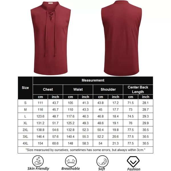 COOFANDY Mens Cotton Linen Tank Tops Beach Casual Sleeveless Henley Tank Shirts Black
