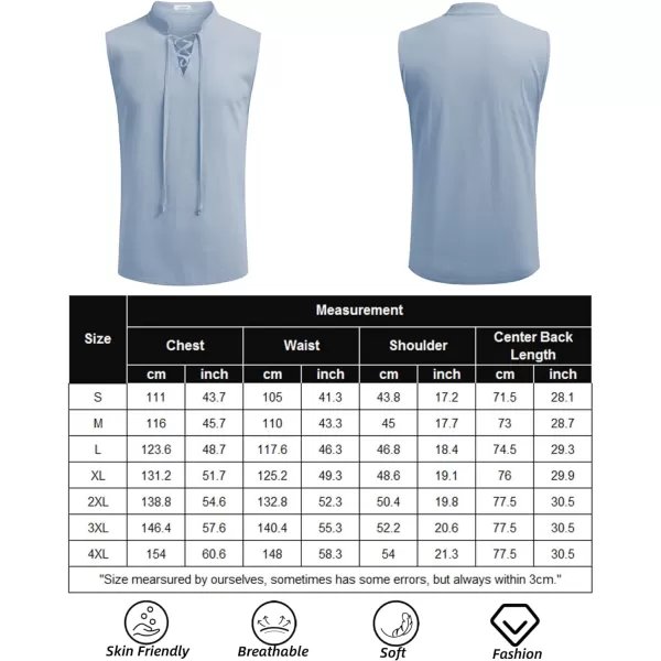 COOFANDY Mens Cotton Linen Tank Tops Beach Casual Sleeveless Henley Tank Shirts Black