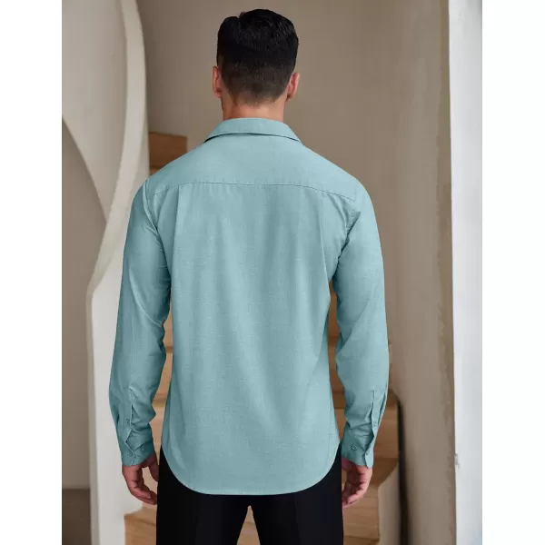 COOFANDY Mens Dress Shirts Wrinkle Free Long Sleeve Button Down Shirts Formal Business Shirt