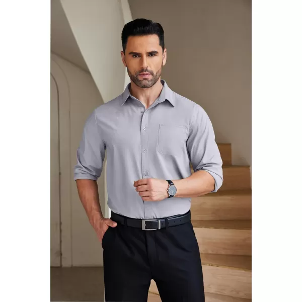 COOFANDY Mens Dress Shirts Wrinkle Free Long Sleeve Button Down Shirts Formal Business Shirt