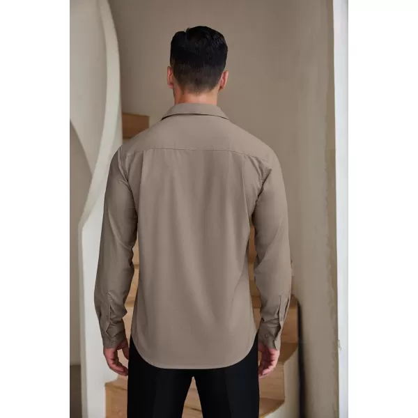 COOFANDY Mens Dress Shirts Wrinkle Free Long Sleeve Button Down Shirts Formal Business Shirt