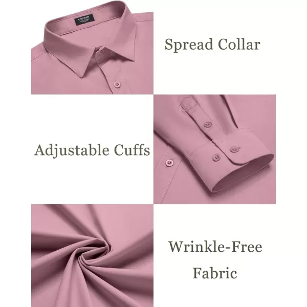 COOFANDY Mens Dress Shirts Wrinkle Free Long Sleeve Button Down Shirts Formal Business Shirt