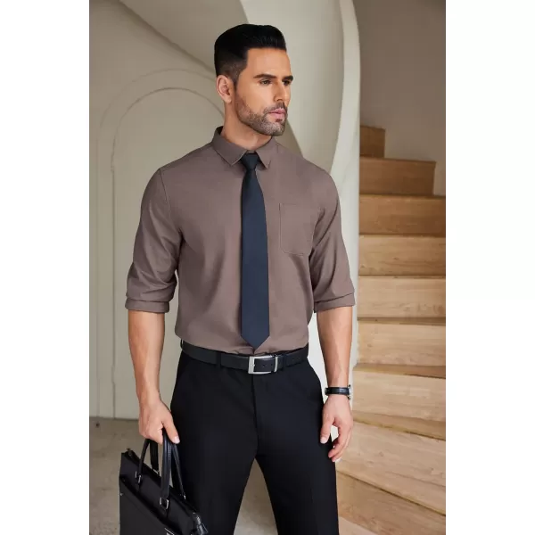 COOFANDY Mens Dress Shirts Wrinkle Free Long Sleeve Button Down Shirts Formal Business Shirt