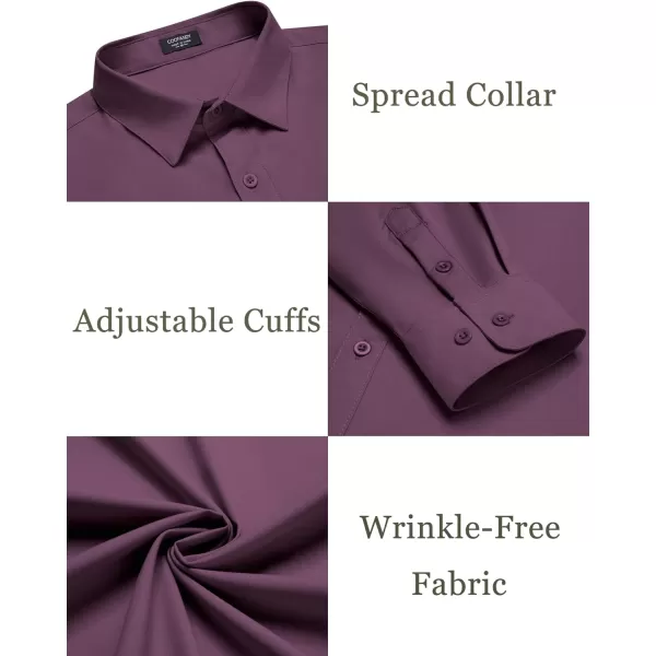 COOFANDY Mens Dress Shirts Wrinkle Free Long Sleeve Button Down Shirts Formal Business Shirt