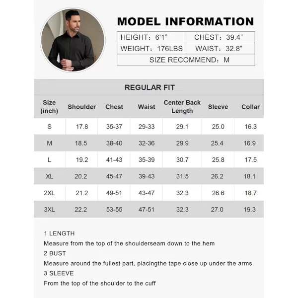 COOFANDY Mens Dress Shirts Wrinkle Free Long Sleeve Button Down Shirts Formal Business Shirt