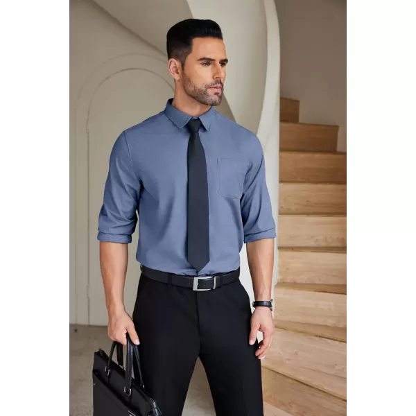 COOFANDY Mens Dress Shirts Wrinkle Free Long Sleeve Button Down Shirts Formal Business Shirt