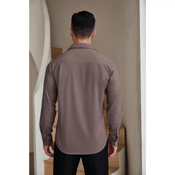 COOFANDY Mens Dress Shirts Wrinkle Free Long Sleeve Button Down Shirts Formal Business Shirt