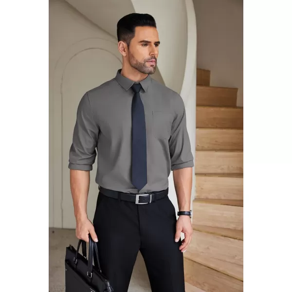 COOFANDY Mens Dress Shirts Wrinkle Free Long Sleeve Button Down Shirts Formal Business Shirt