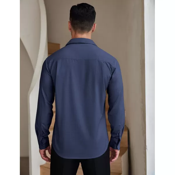 COOFANDY Mens Dress Shirts Wrinkle Free Long Sleeve Button Down Shirts Formal Business Shirt