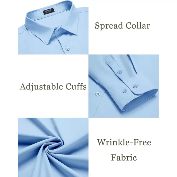 COOFANDY Mens Dress Shirts Wrinkle Free Long Sleeve Button Down Shirts Formal Business Shirt