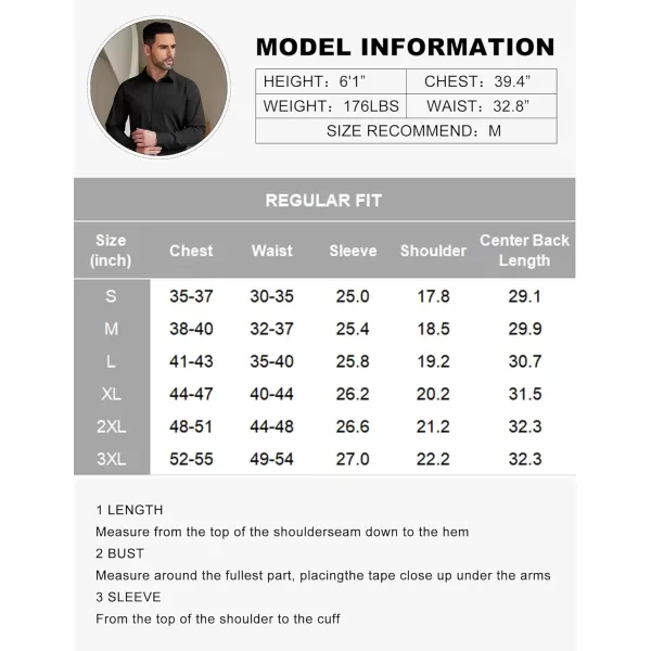 COOFANDY Mens Dress Shirts Wrinkle Free Long Sleeve Button Down Shirts Formal Business Shirt