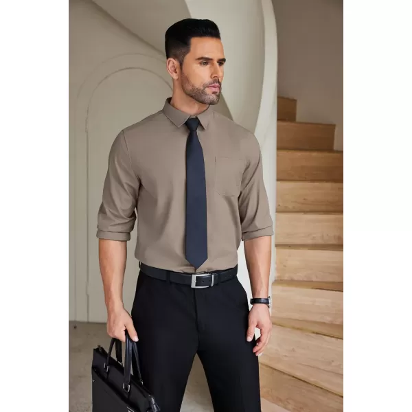 COOFANDY Mens Dress Shirts Wrinkle Free Long Sleeve Button Down Shirts Formal Business Shirt