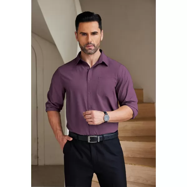 COOFANDY Mens Dress Shirts Wrinkle Free Long Sleeve Button Down Shirts Formal Business Shirt