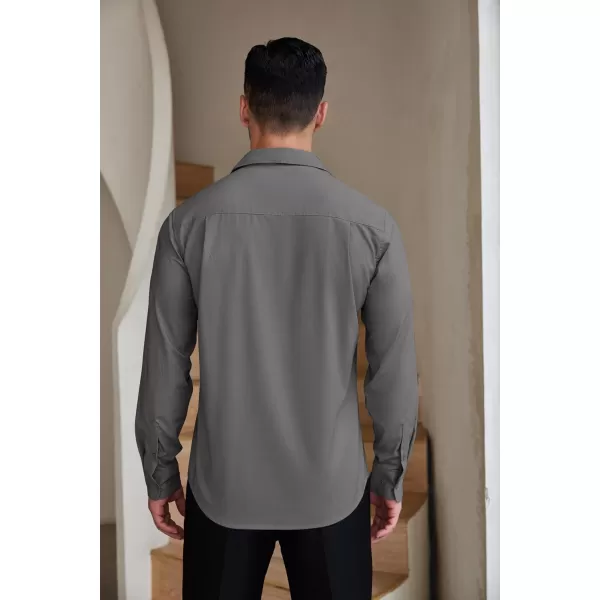 COOFANDY Mens Dress Shirts Wrinkle Free Long Sleeve Button Down Shirts Formal Business Shirt