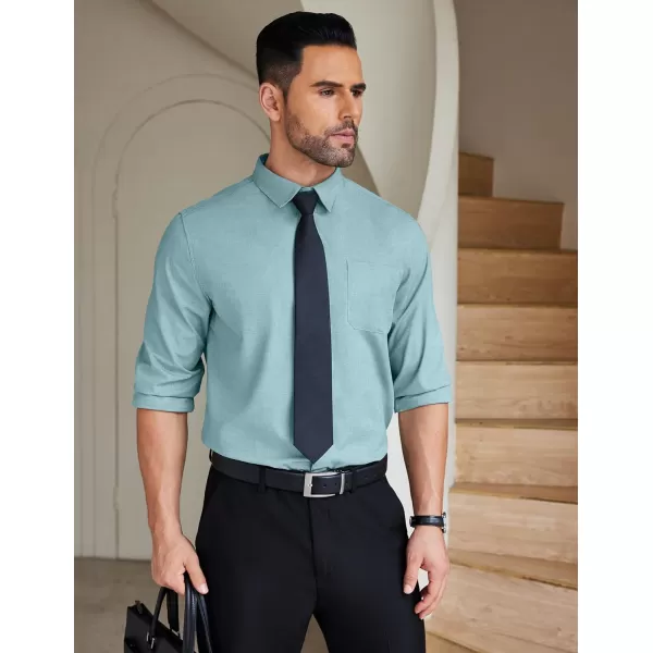 COOFANDY Mens Dress Shirts Wrinkle Free Long Sleeve Button Down Shirts Formal Business Shirt