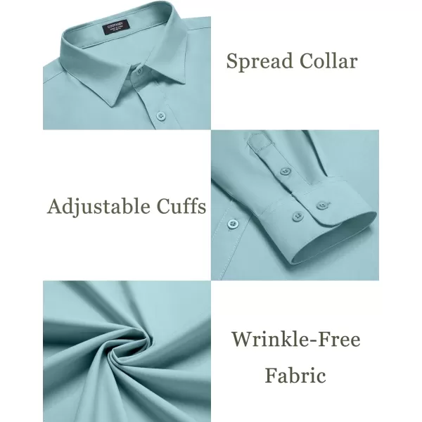 COOFANDY Mens Dress Shirts Wrinkle Free Long Sleeve Button Down Shirts Formal Business Shirt
