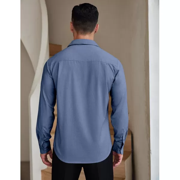 COOFANDY Mens Dress Shirts Wrinkle Free Long Sleeve Button Down Shirts Formal Business Shirt