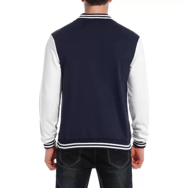 COOFANDY Men's Fashion Varsity Jacket Causal Slim Fit Cotton Letterman Baseball Bomber Jackets