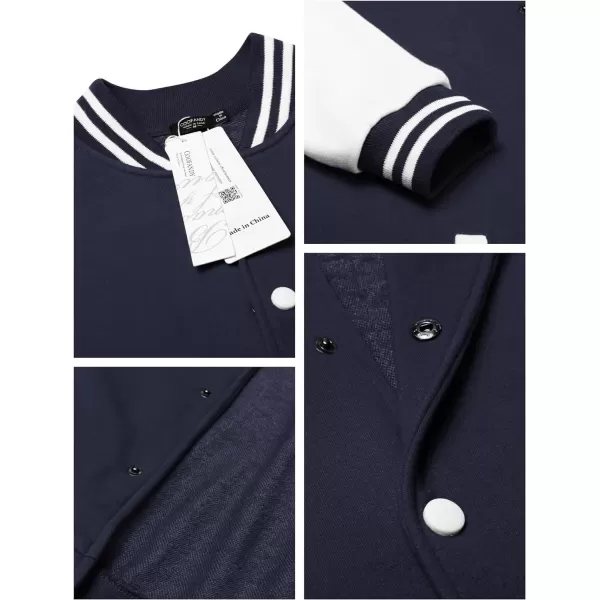 COOFANDY Men's Fashion Varsity Jacket Causal Slim Fit Cotton Letterman Baseball Bomber Jackets