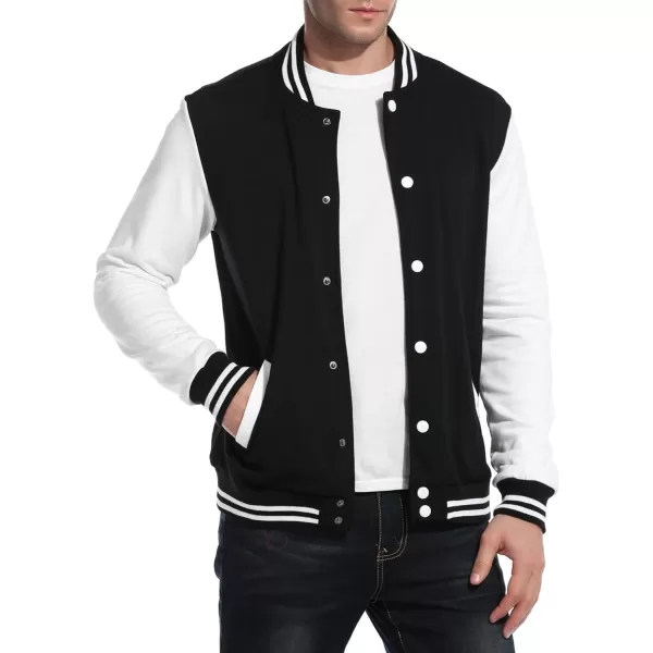 COOFANDY Men's Fashion Varsity Jacket Causal Slim Fit Cotton Letterman Baseball Bomber Jackets