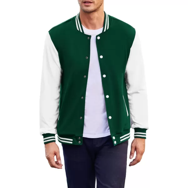 COOFANDY Men's Fashion Varsity Jacket Causal Slim Fit Cotton Letterman Baseball Bomber Jackets