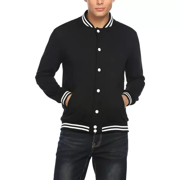 COOFANDY Men's Fashion Varsity Jacket Causal Slim Fit Cotton Letterman Baseball Bomber Jackets