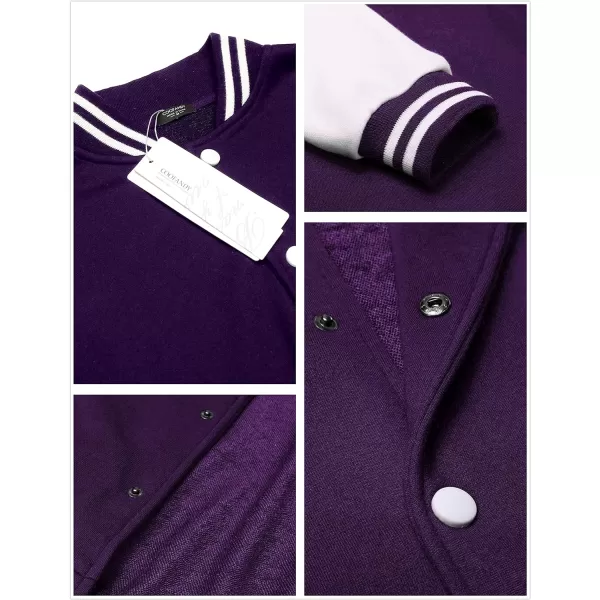 COOFANDY Men's Fashion Varsity Jacket Causal Slim Fit Cotton Letterman Baseball Bomber Jackets
