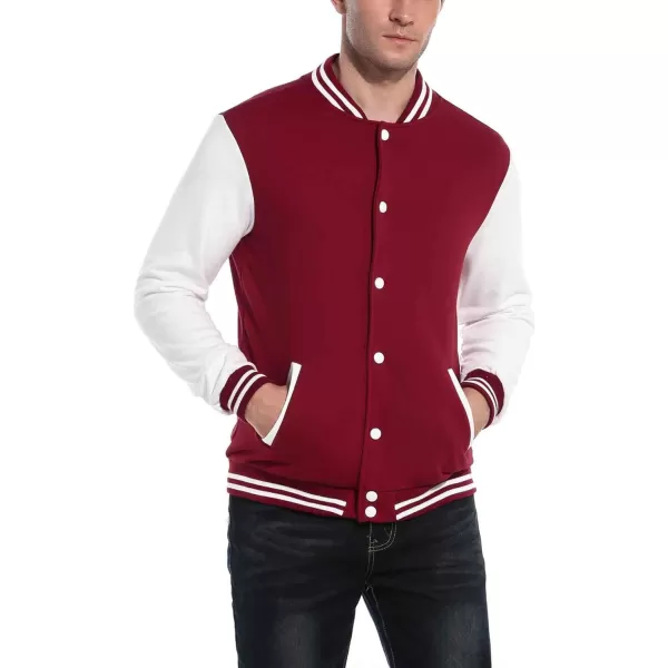 COOFANDY Men's Fashion Varsity Jacket Causal Slim Fit Cotton Letterman Baseball Bomber Jackets