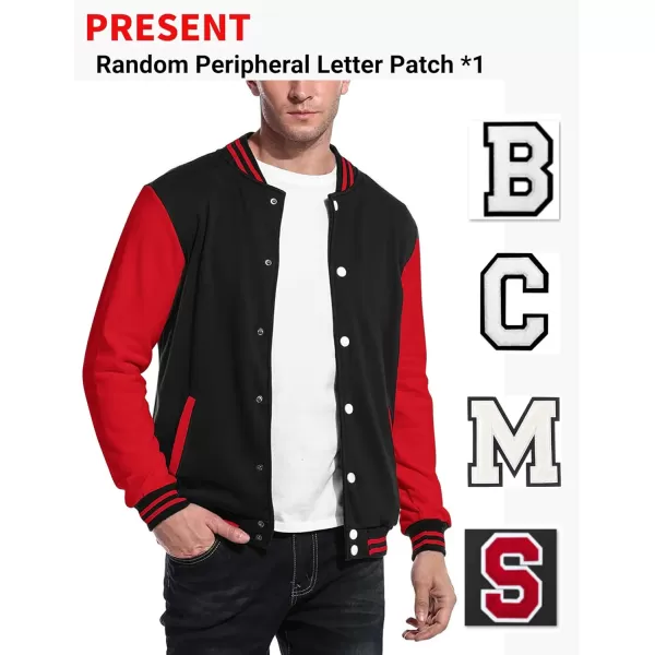 COOFANDY Men's Fashion Varsity Jacket Causal Slim Fit Cotton Letterman Baseball Bomber Jackets