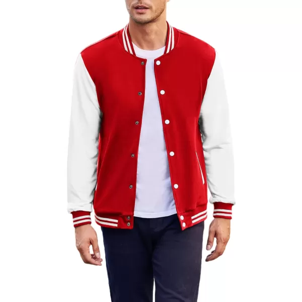 COOFANDY Men's Fashion Varsity Jacket Causal Slim Fit Cotton Letterman Baseball Bomber Jackets