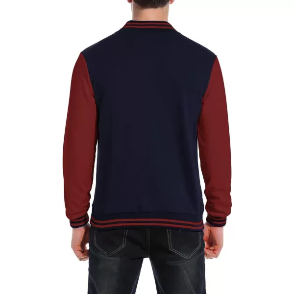 COOFANDY Men's Fashion Varsity Jacket Causal Slim Fit Cotton Letterman Baseball Bomber Jackets