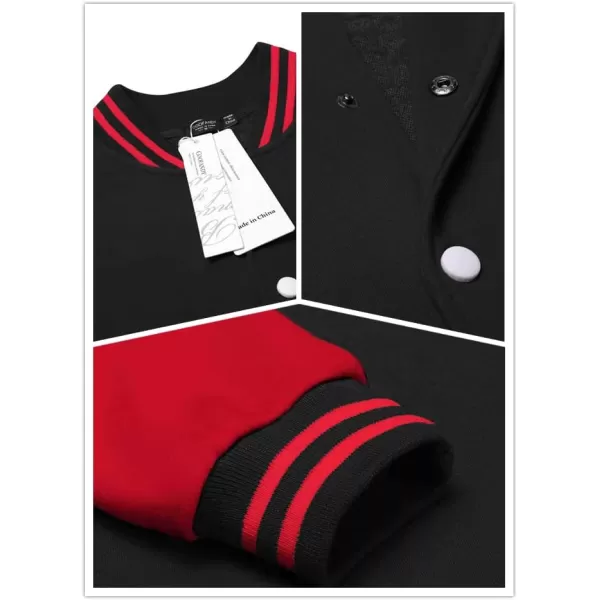 COOFANDY Men's Fashion Varsity Jacket Causal Slim Fit Cotton Letterman Baseball Bomber Jackets