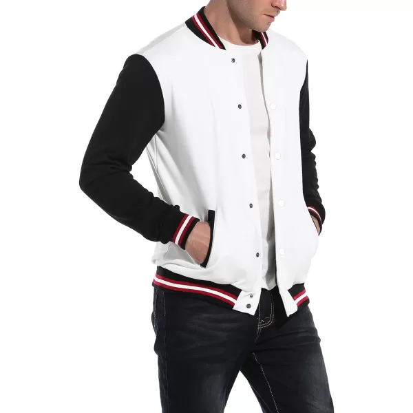 COOFANDY Men's Fashion Varsity Jacket Causal Slim Fit Cotton Letterman Baseball Bomber Jackets
