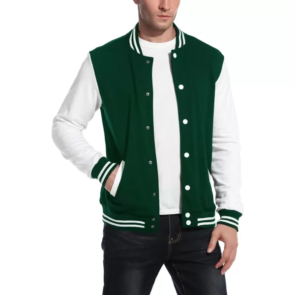 COOFANDY Men's Fashion Varsity Jacket Causal Slim Fit Cotton Letterman Baseball Bomber Jackets