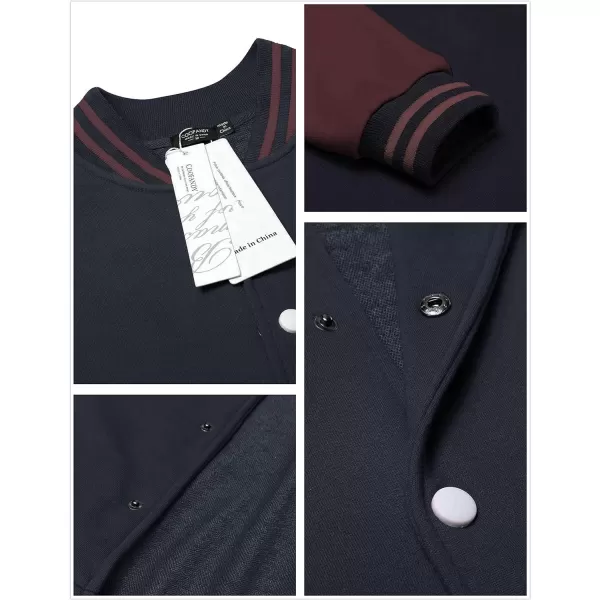 COOFANDY Men's Fashion Varsity Jacket Causal Slim Fit Cotton Letterman Baseball Bomber Jackets