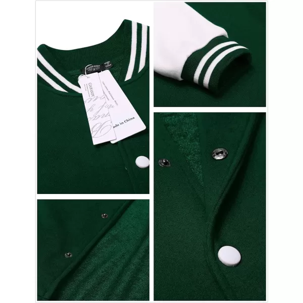 COOFANDY Men's Fashion Varsity Jacket Causal Slim Fit Cotton Letterman Baseball Bomber Jackets