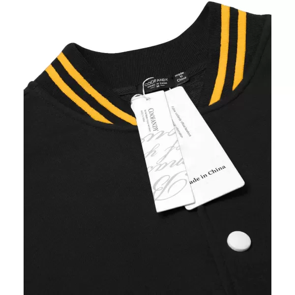 COOFANDY Men's Fashion Varsity Jacket Causal Slim Fit Cotton Letterman Baseball Bomber Jackets