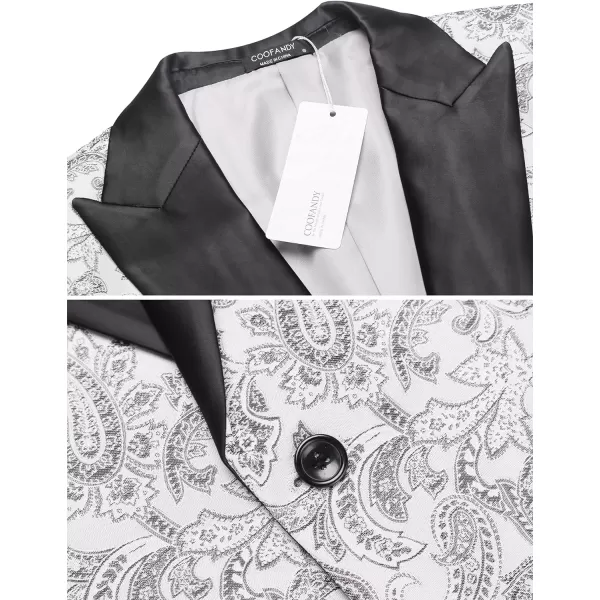 COOFANDY Mens Floral Blazer Suit Jacket Dinner Party Prom Wedding Stylish Tuxedo