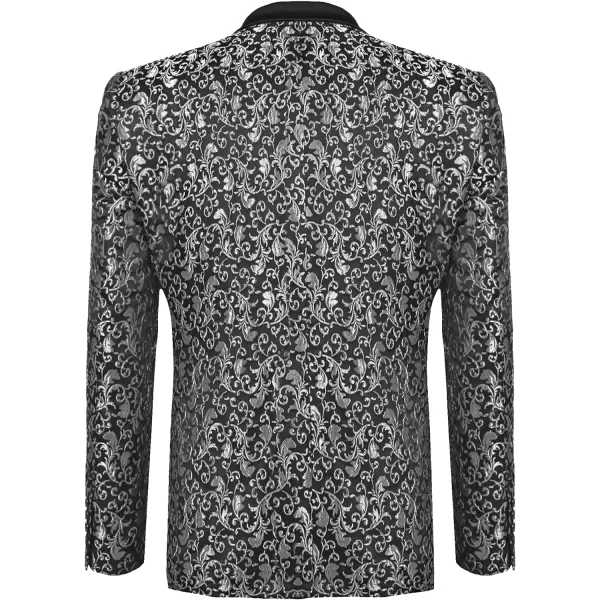 COOFANDY Mens Floral Blazer Suit Jacket Dinner Party Prom Wedding Stylish Tuxedo