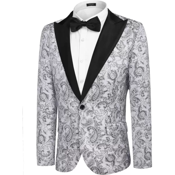 COOFANDY Mens Floral Blazer Suit Jacket Dinner Party Prom Wedding Stylish Tuxedo
